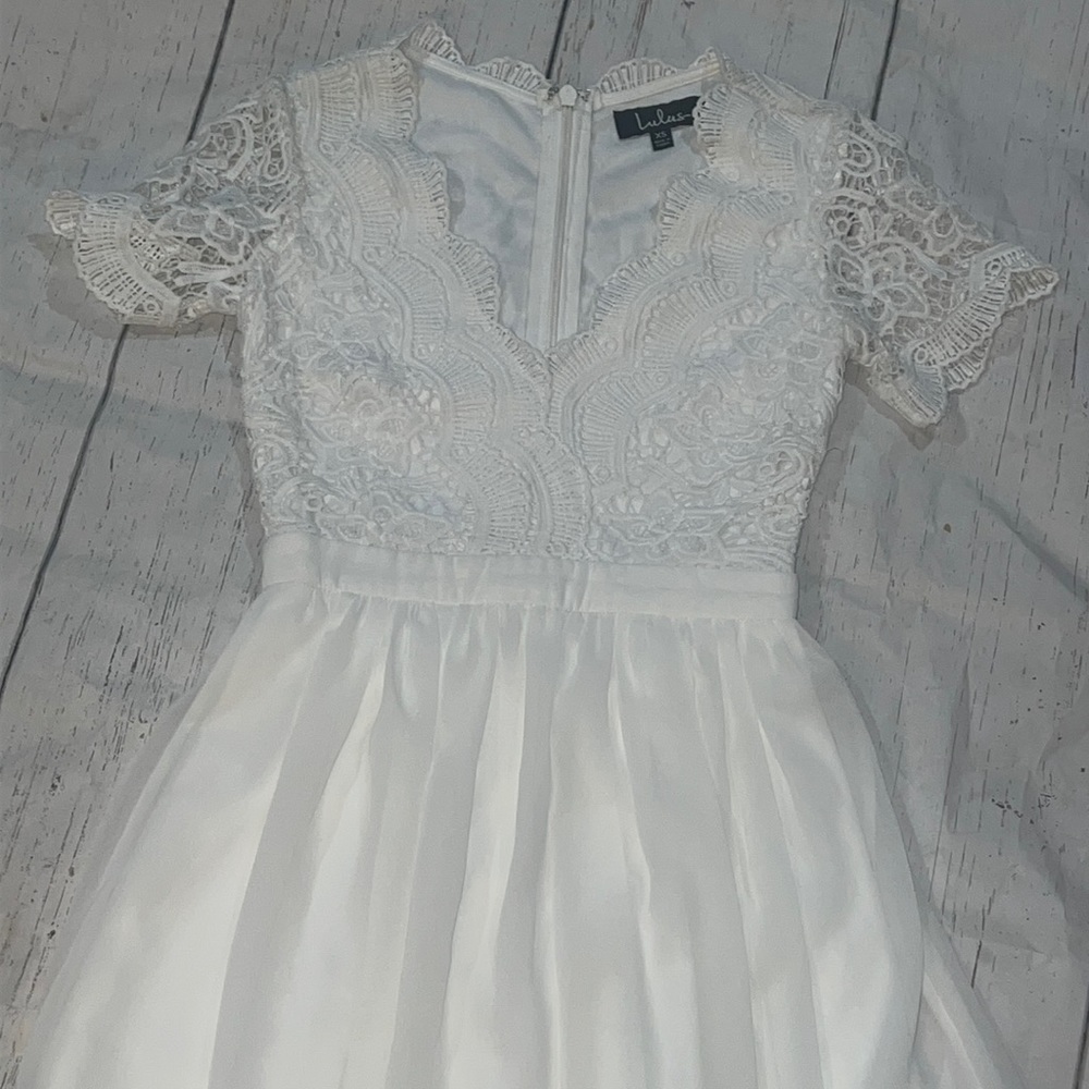 Lulus white short sleeve lace dress - Picture 1 of 8